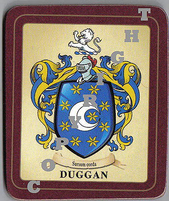 Duggan Family Irish Heraldic Coasters