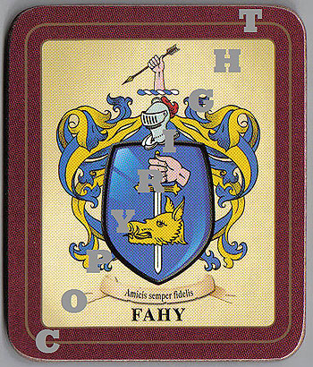 Fahy Family Irish Heraldic Coasters