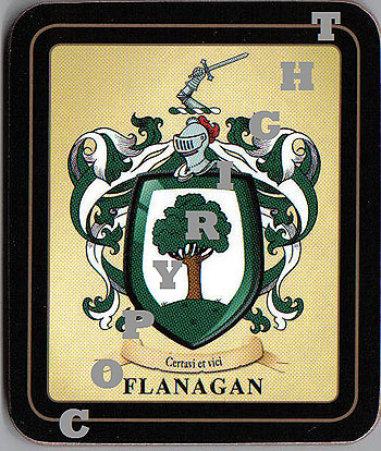 Flanagan Family Irish Heraldic Coasters