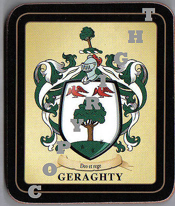 Geraghty Family Irish Heraldic Coasters