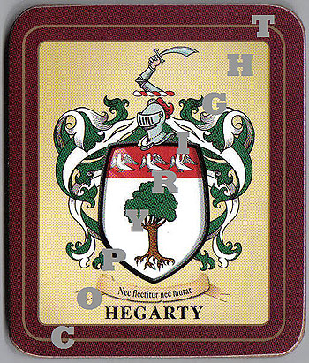 Hegarty Family Irish Heraldic Coasters