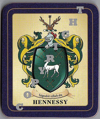 Hennessy Family Irish Heraldic Coasters