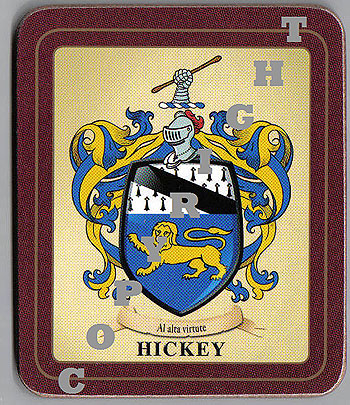 Hickey Family Irish Heraldic Coasters