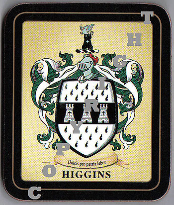 Higgins Family Irish Heraldic Coasters