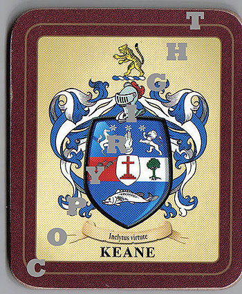 Keane Family Irish Heraldic Coasters