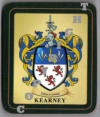 Kearney Family Irish Heraldic Coasters