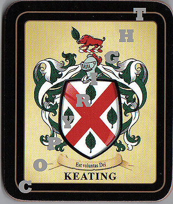 Keating Family Irish Heraldic Coasters