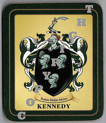 Kennedy Family Irish Heraldic Coasters