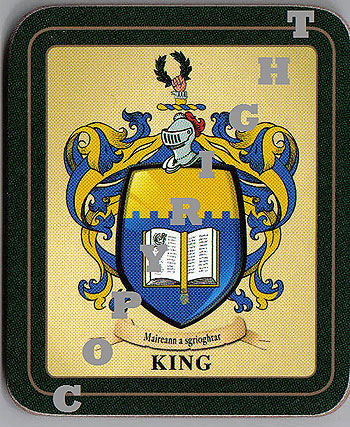 King Family Irish Heraldic Coasters