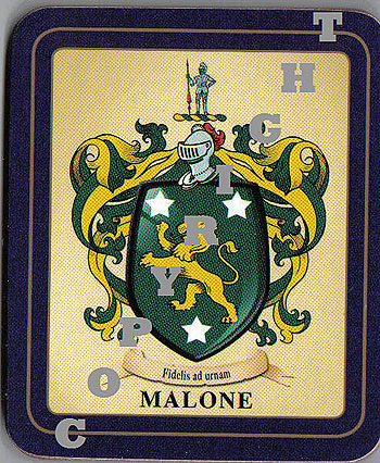 Malone Family Irish Heraldic Coasters