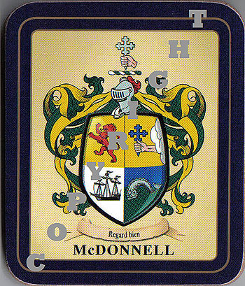 McDonnell Family Irish Heraldic Coasters