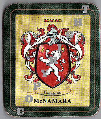 McNamara Family Irish Heraldic Coasters