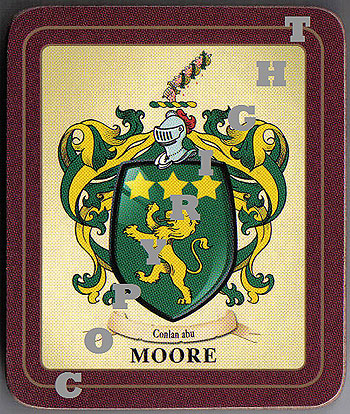 Moore Family Irish Heraldic Coasters