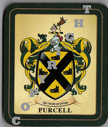 Purcell Family Irish Heraldic Coasters