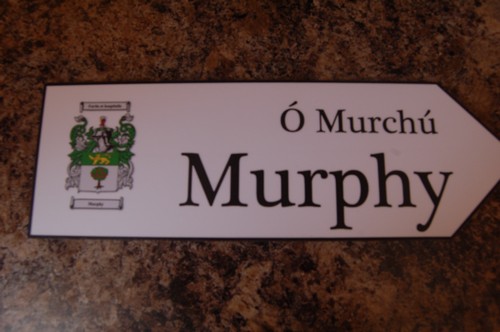 MURPHY Coat of Arms on Wooden Sign