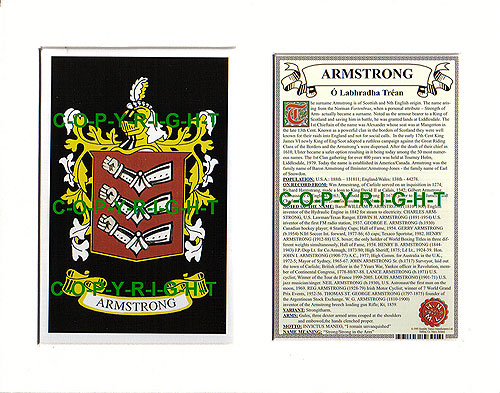 Armstrong Family Crest and Name History