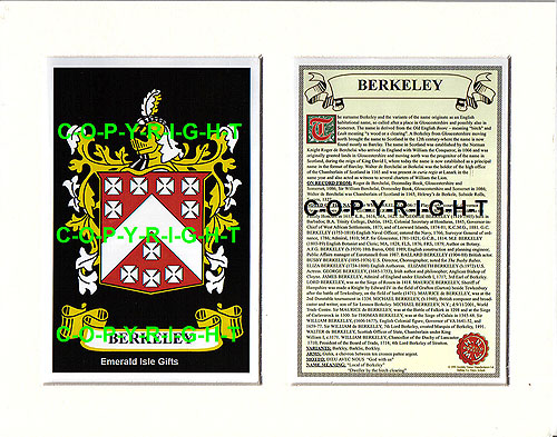 Berkeley Family Crest and Name History