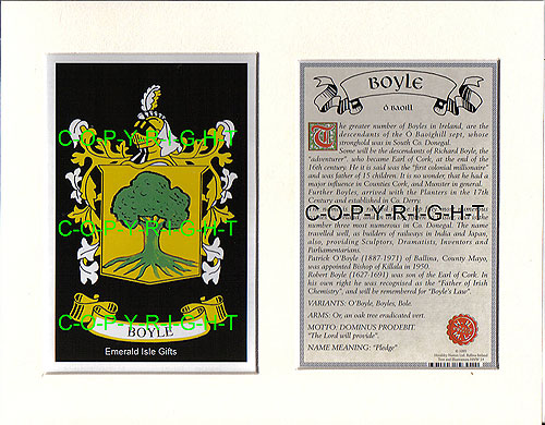 Boyle Family Crest and Name History