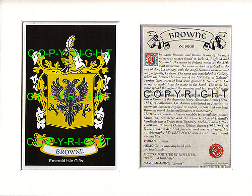 Browne Family Crest and Name History