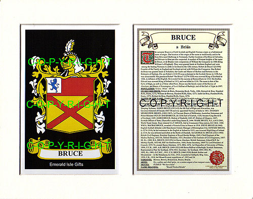 Bruce Family Crest and Name History