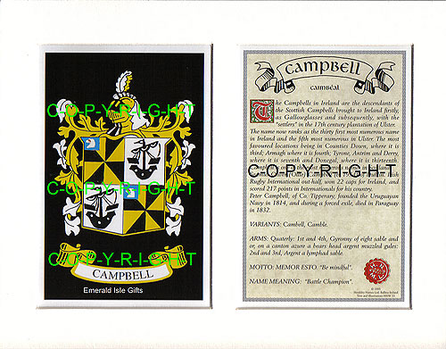 Campbel Family Crest and Name History