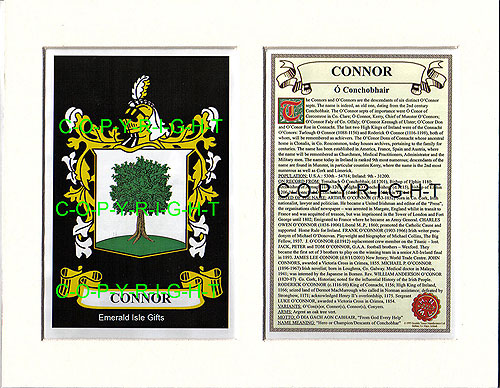 Connor Family Crest and Name History