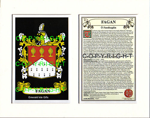 Fagan Family Crest and Name History