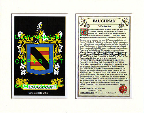 Faughnam Family Crest and Name History