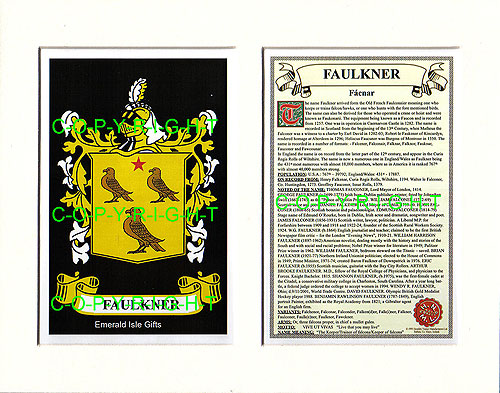 Faulkner Family Crest and Name History