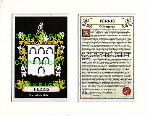 Ferris Family Crest and Name History