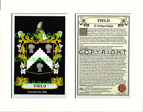 Field Family Crest and Name History