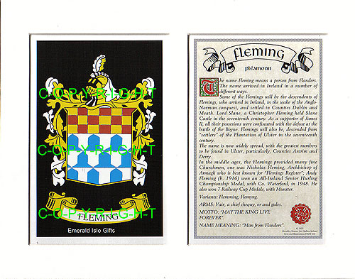 Fleming Family Crest and Name History