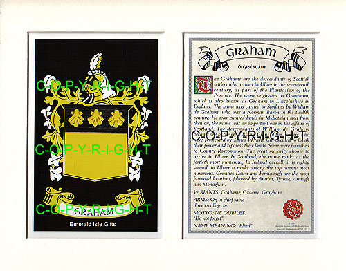 Graham Family Crest and Name History