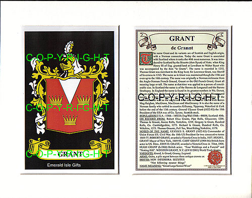 Grant Family Crest and Name History