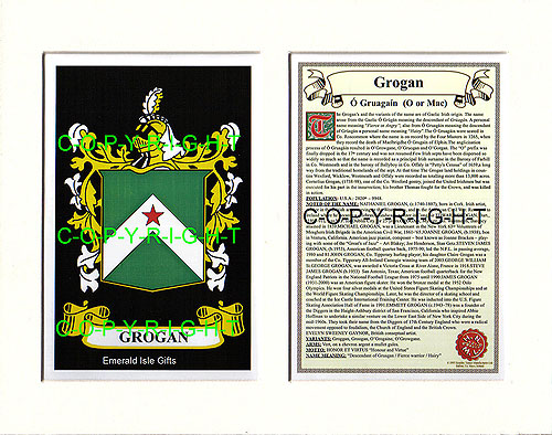 Grogan Family Crest and Name History