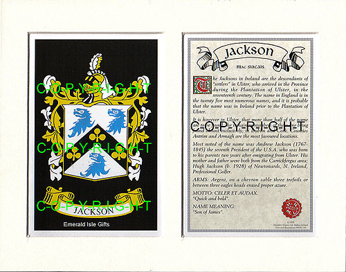 HUTCHINSON to JOHNSTONE Family Crest and Name History