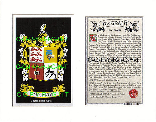 McGrath Family Crest and Name History