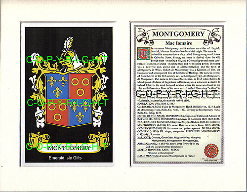 Montgomery Family Crest and Name History