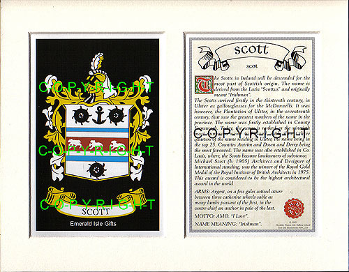 Scott Family Crest and Name History