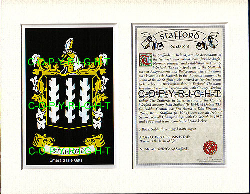 Stafford Family Crest and Name History