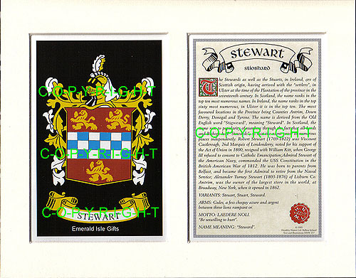 Stewart Family Crest and Name History