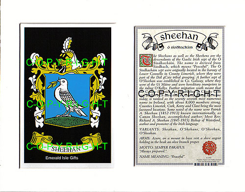 SHEEDY to SINCLAIR Family Crest and Name History