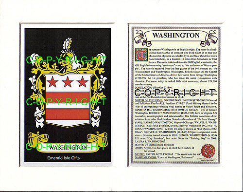 Washington Family Crest and Name History