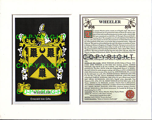 Wheeler Family Crest and Name History