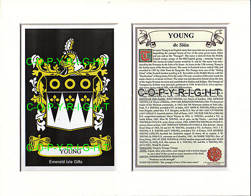 wedding word gifts and Crest  Heraldic Family History Mounts  Young