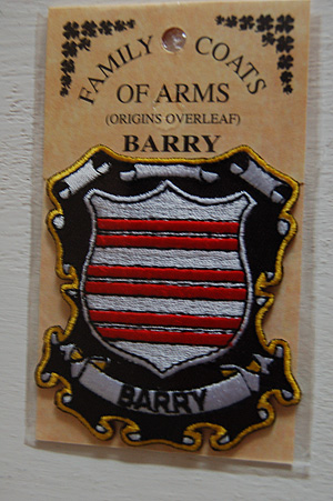 Barry Embroidered Patch - Coat of Arms