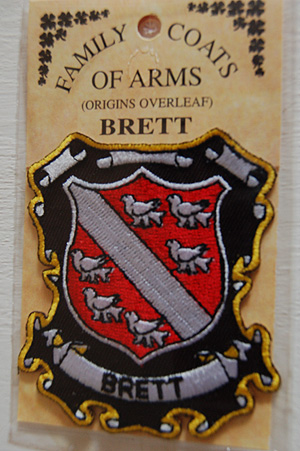 Brett Embroidered Patch - Coat of Arms