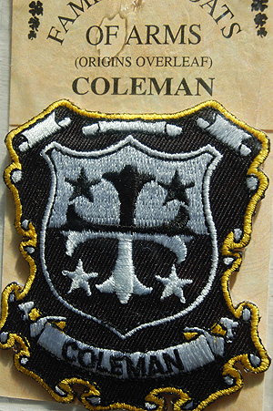 Coleman Embroidered Patch - Coat of Arms