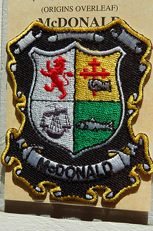 McDonald Embroidered Patch - Coat of Arms