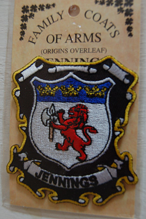 Jennings Embroidered Patch - Coat of Arms